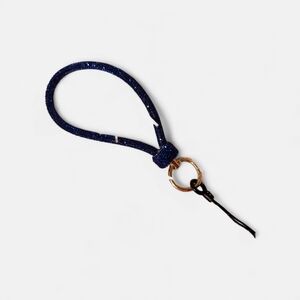 Blue Glitter Wristlet Keychain